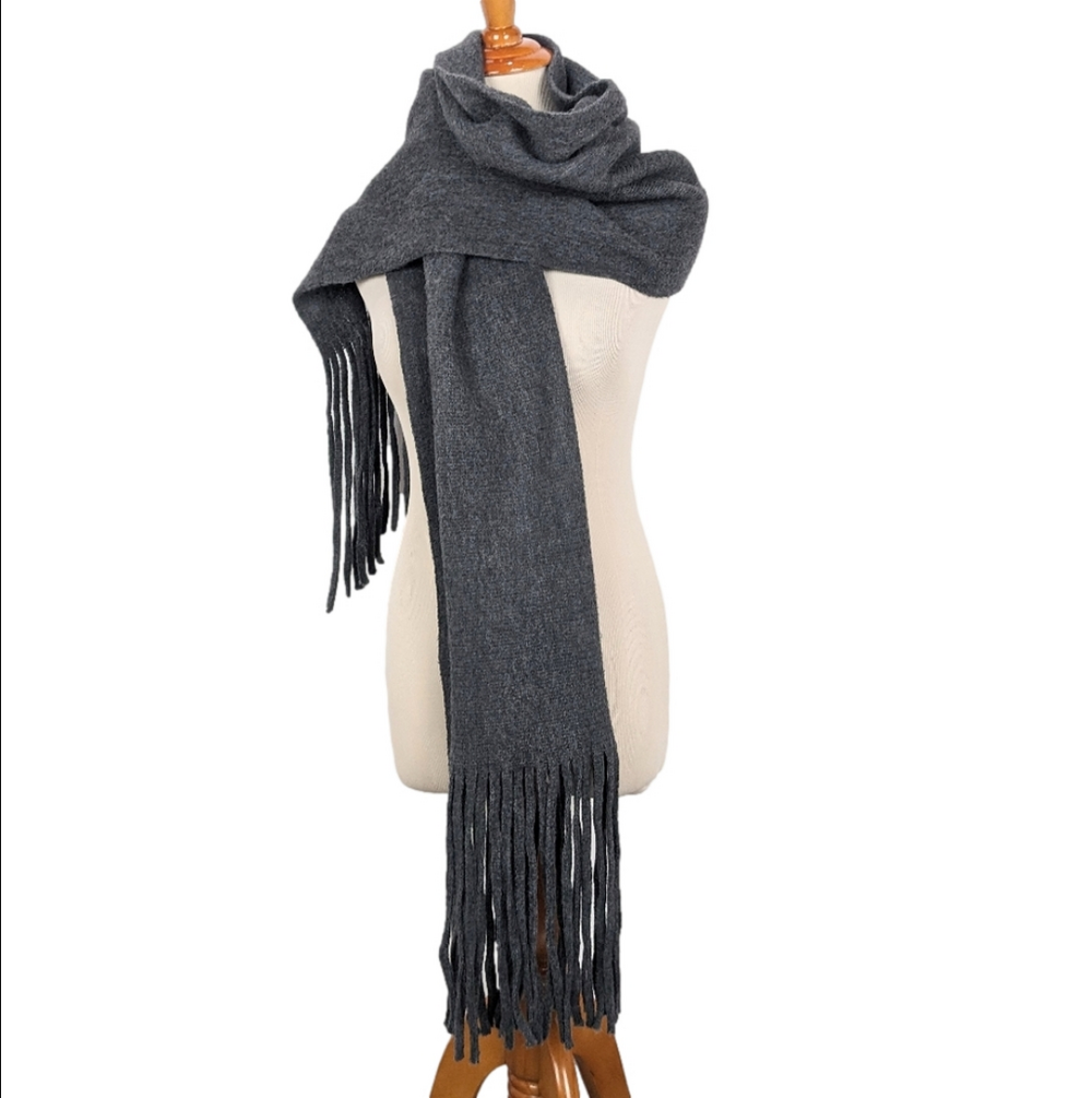 Lucky Brand Solid Brushed Grey Scarf